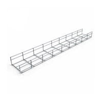 Plateau en treillis métallique galvanisé 300x75mm robuste pour gestion de câbles aériens de dessus de baie de serveur, support principal