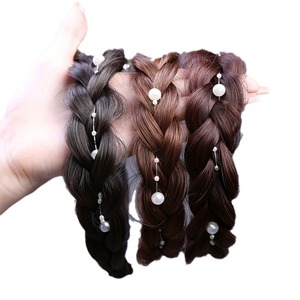 En gros une pièce Fishbone tresse bandeau élégant <span class=keywords><strong>perle</strong></span> Clip accessoire livraison directe commerce extérieur transfrontalier Yaki unique - Product Image 5
