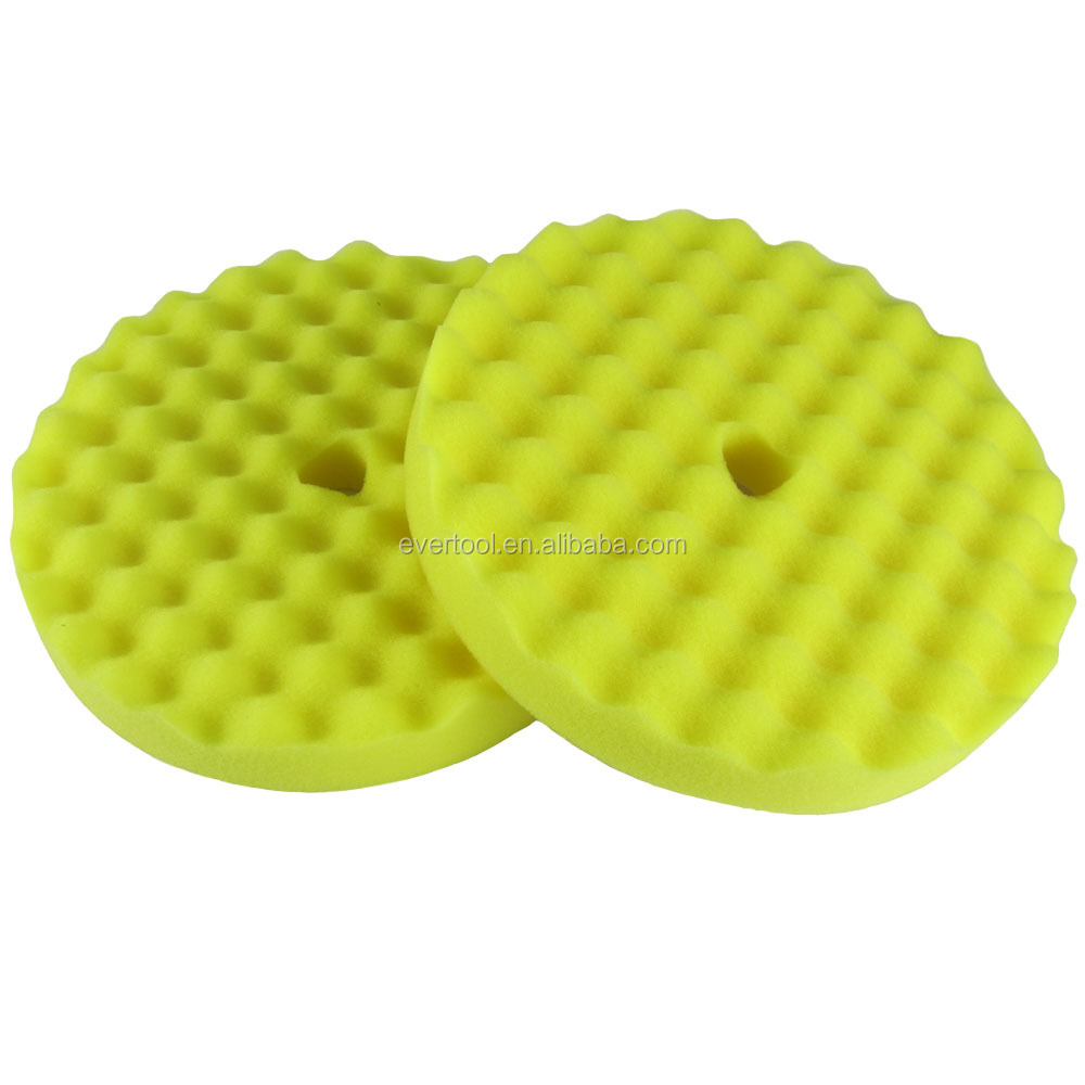 Желтая губка для полировки воском автомобиля, Губка Для Полировки Автомобиля