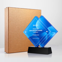 Nouveau design Trophée miniature en cristal noir étoile Trophée pour la coopération commerciale, les conférences et les prix de célébration pour les événements sportifs