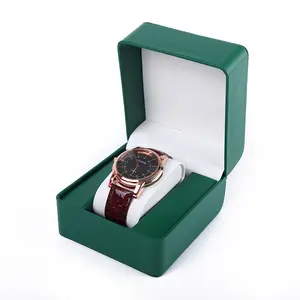 Hanhong Wholesale Custom Logo Square Case Watch Packaging Box Quartz Mechanical Watch PU Leather Watch Box