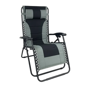 Modern Outdoor <b>Zero</b> <b>Gravity</b> Padded Reclining Beach <b>Chair</b> Folding Lounge - Product Image 1
