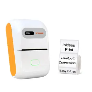 Detonger 57Mm Thermische Label Printer Draagbare Mini Label Maker Geen Inkt Barcode Drukmachine