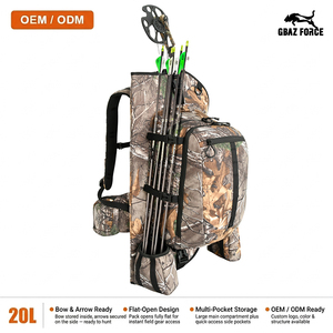 Sac à dos <span class=keywords><strong>de</strong></span> <span class=keywords><strong>chasse</strong></span> GAF 20L imperméable <span class=keywords><strong>en</strong></span> tricot avec fermeture éclair, motif camouflage Real Tree, pour tir à l'<span class=keywords><strong>arc</strong></span>, avec tube à flèches détachable pour <span class=keywords><strong>arc</strong></span> composé - Product Image 1