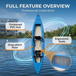 <span class=keywords><strong>Kayak</strong></span> Inflable para 1, 2 o 3 Personas, Tipo Canoa, con Tecnología Drop Stitch, para Pesca en Agua de Mar - Product Image 3
