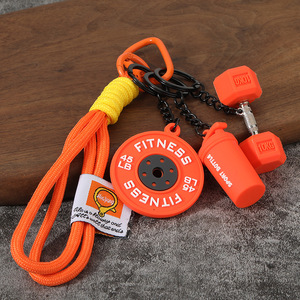 Llavero de gimnasio para mujer, pesas de kettlebell, mancuernas, llavero de fitness, dijes para bolso, regalo para mujeres y hombres, lindo mini llavero de fitness - Product Image 6