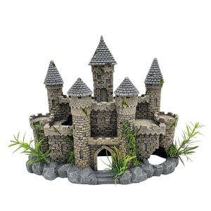 Usine de vente en gros de fantaisie bateau pirate aquarium château résine ornement d'aquarium - Product Image 2