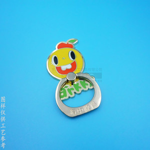 Customized Metal Ring Holder Enamel Zinc Alloy Cartoon Doll Phone <b>Stand</b> <b>Desktop</b> Use Gold Color Back Adhesive - Product Image 2