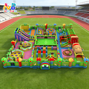 Circuito de Obstáculos Inflable Comercial para Niños y Adultos, Parque de Brincolines y Trampolines al Aire Libre con Material de PVC, Garantía de 3 Años - Product Image 1