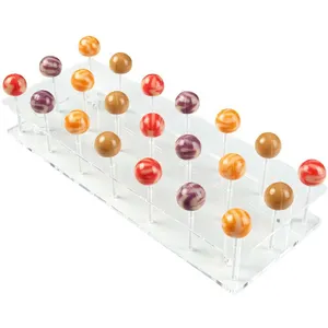 Groothandel Custom Clear Plastic Board Base Plank Acryl Taart Pop Display Stand Lolly Stand Houder Voor Party Decoratie