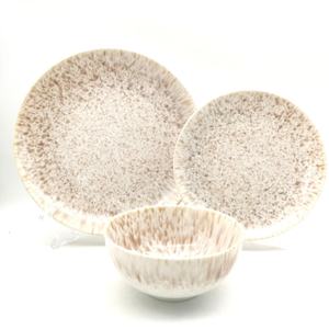 أطقم أدوات مائدة من السيراميك والبورسلين صديقة للبيئة، أدوات مائدة سوداء مرجانية بطلاء تفاعلي آمنة للاستخدام في الميكروويف وللتخييم - Product Image 5