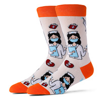 Chaussettes décontractées mi-mollet en polyester tricoté rayé, respirantes et absorbant la transpiration pour femmes, idéales pour les fêtes, spectacles, Halloween et cosplay