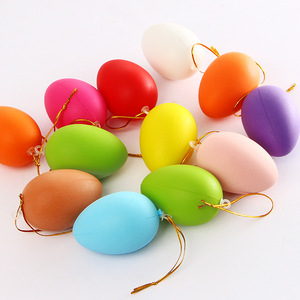 Easter Eggs Gift 6cm Plastic Colorful White Easter Egg Decorations Easter Eggs
