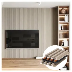 Fabriek Directe Verkoop Wpc Samengestelde Wandpaneel Tv Wandpaneel Voor Huisdecoratie