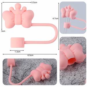 Nueva Tapa de Silicona para Pajita con Diseño de Corona, Protector de Pajita Reutilizable de Grado Alimenticio para Vasos de 10 mm, Accesorio Antipolvo para Bebidas - Product Image 2