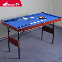 Mesa de billar plegable para interiores de 55 pulgadas, mesa de billar de 4,5 pies, mesa de juego de billar para interiores