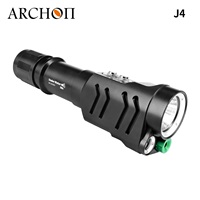 Lampe de plongée ARCHON J4 rechargeable, étanche à 200 m, lumière sous-marine blanche/verte/rouge 3-en-1, 3500 lumens, recherche sous-marine