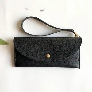 Spot long purse female Korean version of solid color wallet simple fashion mobile phone bag portable wallet card bag zero purse
