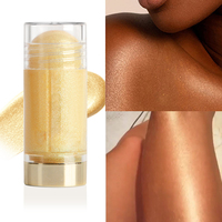 Bâton de surligneur chatoyant longue durée 4 couleurs lisse crémeux paillettes surligneur bâton illuminateur pour visage et corps et jambe
