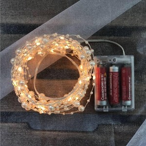 Pin Hoạt Động Ngọc Trai Hạt Chuỗi Lights 20 Leds Trắng Vòng Hoa Cổ Tích Đèn Cho Đám Cưới Giáng Sinh Tổ Chức Sự Kiện Bên Nhà - Product Image 2