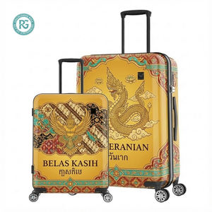 מעצב טרנדי יוקרתי קלאסי עמיד עם 4 גלגלים ספינר עם מעטפת קשיחה סט מזוודות סיני סִגְנוֹן PC מזוודת נסיעות - Product Image 2