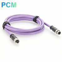 Cable de Extensión Profibus M12 Código B de 5 Pines Macho a Hembra, Cable Conector de Red Fieldbus para Automatización Industrial, Sensor y Actuador