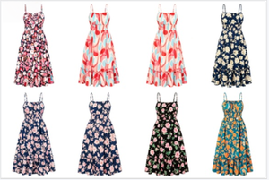 Vestido midi de verano con lazo en la cintura, estilo pastoral, suave al tacto, envío aleatorio, para mujer adulta - Product Image 1