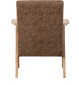 โซฟาหนังสไตล์โมเดิร์นสไตล์อเมริกันของนักร้อง | เก้าอี้เลานจ์กรอบไม้สไตล์มินิมอล | เฟอร์นิเจอร์ห้องนั่งเล่นที่สะดวกสบายสีน้ำตาลและสีดำ - Product Image 3