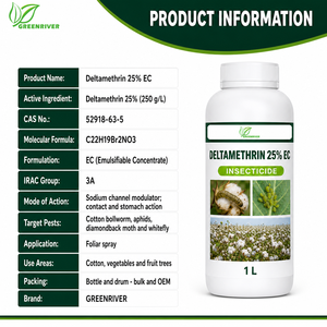 GREENRIBER Deltametrina 25% EC <span class=keywords><strong>Insecticida</strong></span> CAS 52918-63-5 IRAC Grupo 3A Piretroide Canal de Sodio - Product Image 2