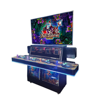 Offre Spéciale 55 pouces 4 joueurs support poisson jeu Table Machine tir poisson jeu table 4 joueurs pêche jeu Machine