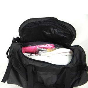 מותאם אישית נסיעות שחור תיק duffel קיבולת גדולה אופנתית הסגר רשת כיס עמיד למים ספורט אביזרים - Product Image 4