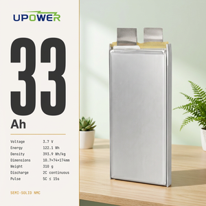 Baterai Semi-Solid State ULi 400Wh/kg 3.7V 33Ah dengan Pengosongan Tinggi, Baterai Densitas Energi Tinggi, Sel Pouch Li-ion untuk UAV/eVTOL - Product Image 1