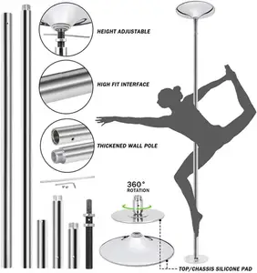 Perdita di peso 360 Spinning Dancing Pole 45mm Pole Stripper Dance Tube Equipment Dancing Pole
