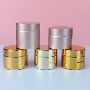 30g 50g Gold Silver Electroplate Glass Body for Skin Care Cream <b>Eye</b> Cream Packaging with Screw Cap - Product Image 2