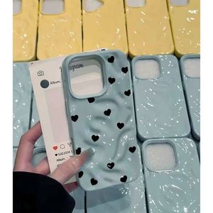 Custodia per telefono trendy 3D a <span class=keywords><strong>cuore</strong></span> <span class=keywords><strong>nero</strong></span> per <span class=keywords><strong>iPhone</strong></span> 16 Plus 15 17 Pro Max, cover posteriore in TPU con motivo meteorite per donna - Product Image 2