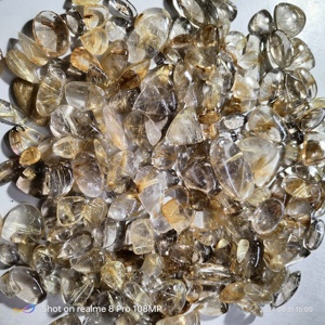 Venta al por mayor de piedras de cuarzo rutilo natural certificadas cabujones con temática de amor hechos a mano 20-45mm joyería gemas decoración del hogar regalos - Product Image 2