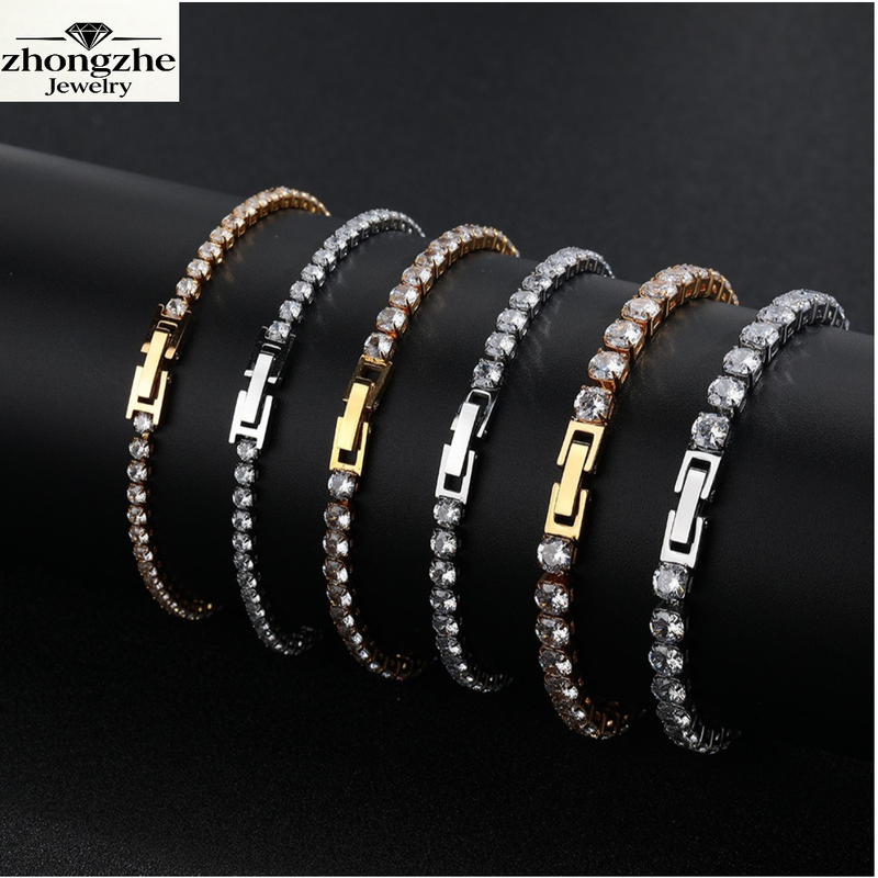 Zhongzhe 18K Gold Plated Zircon Chain