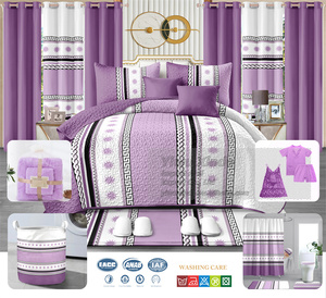 Ensemble de literie king size à expédition rapide, 26 pièces, ensemble de couvre-lit matelassé avec ensemble de salle de bain et chemises de nuit - Product Image 3
