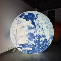 Boule de Lune Gonflable à Lumière LED Taille Personnalisée Décoration de Fête de Planète Géante Ballon Gonflable de Lune pour la Publicité