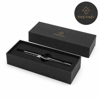 Boîte cadeau de luxe noire pour stylo, vente en gros, boîte rigide en papier pour un seul stylo avec insert en mousse EVA pour cadeau promotionnel d'entreprise
