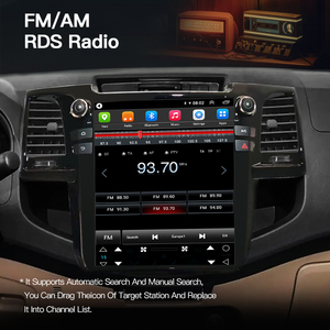 HFMidia Autoradio 12,1 pouces avec écran vertical, lecteur multimédia vidéo Bluetooth pour Toyota Fortuner 2008-2015, CarPlay sans fil, lecteurs auto - Product Image 3