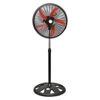 Ventilateur sur pied industriel oscillant à grande vitesse de 18 pouces, réglable en hauteur, avec moteur sans balais AC