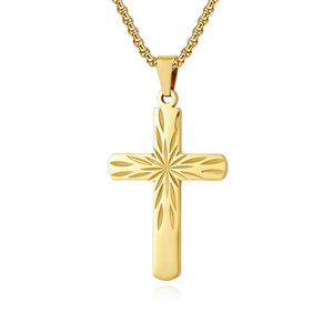 <b>Cross</b> Pendant Necklace Stainless Steel Unisex Fashion Jewelry Dongguan Manufacturer - Product Image 1