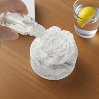 Diffuseur d'aromathérapie solide de fleur de pivoine décorative de base de marbre avec l'huile essentielle pour la décoration de parfum à la maison