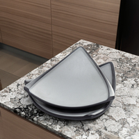 Panyu — plaques de service réutilisables en mélamine, triangle gris et noir, fournitures d'usine, en promotion