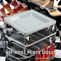 Chariot de rangement pour assiettes et gobelets en plastique pour restaurants commerciaux - Série RD01, options de 9/16/20/25/36/49 compartiments sans poignée