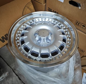 Cerchi in Lega YQ Old School Deep Dish da 17 Pollici 5x112 con Bordo Lucidato a Rivetti per Auto <span class=keywords><strong>Mercedes</strong></span> Benz <span class=keywords><strong>Vintage</strong></span> W123 R129 W202 - Product Image 5