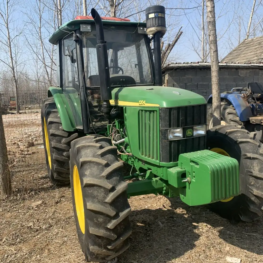 used second hand new wheel tractor 4X4wd john deere 120hp with farming equipment agricultural machinery mini compact loader