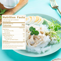 Faible teneur en glucides faible en calories sans gluten végétalien casher Keto saveur de sésame paléo-amical salade prête à manger