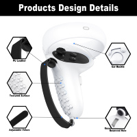 Étui de protection en silicone pour Oculus Quest 2 VR, compatible avec les manettes de jeu de réalité virtuelle, accessoires